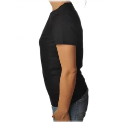 Dondup - T-Shirt with Embroidery - Black - T-shirt - Luxury Exclusive Collection - Avvenice