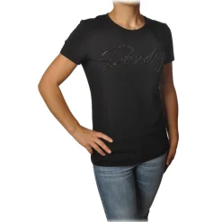 Dondup - T-shirt with Logo - Black - T-shirt - Luxury Exclusive Collection - Avvenice