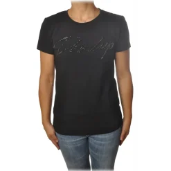 Dondup - T-shirt with Logo - Black - T-shirt - Luxury Exclusive Collection - Avvenice