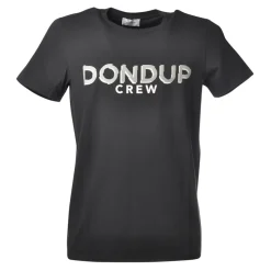 Dondup - T-shirt with Logo - Blue - T-shirt - Luxury Exclusive Collection - Avvenice