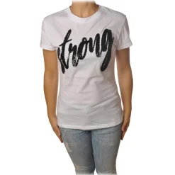 Dondup - T-shirt with Strong Writing - White - T-shirt - Luxury Exclusive Collection - Avvenice
