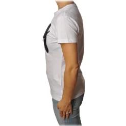 Dondup - T-shirt with Strong Writing - White - T-shirt - Luxury Exclusive Collection - Avvenice