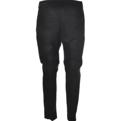 Dondup - Tyler Trousers with Welt Pockets on The Back - Black - Trousers - Luxury Exclusive Collection - Avvenice