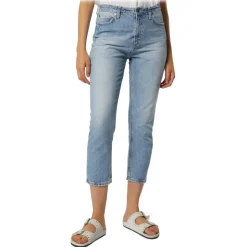 Dondup - Unwashed Canvas Cropped Jeans - Blue - Trousers - Luxury Exclusive Collection - Avvenice