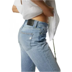 Dondup - Unwashed Canvas Cropped Jeans - Blue - Trousers - Luxury Exclusive Collection - Avvenice