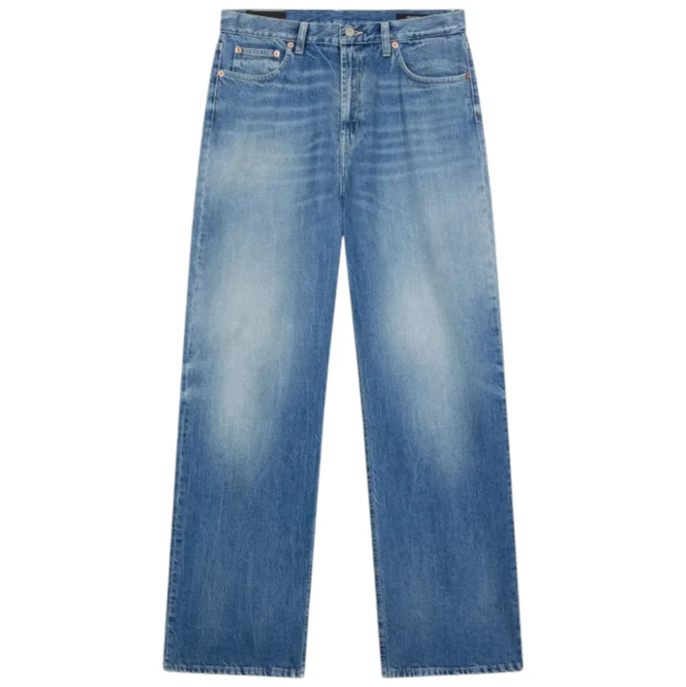 Dondup - Vintage Effect Wide Leg Jeans - Light Blue - Trousers - Luxury Exclusive Collection - Avvenice