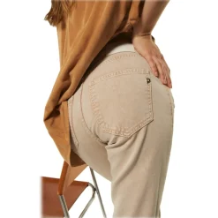 Dondup - Washed Canvas Cropped Jeans - Beige - Trousers - Luxury Exclusive Collection - Avvenice