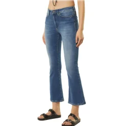 Dondup - Washed Canvas Trumpet Jeans - Blue - Trousers - Luxury Exclusive Collection - Avvenice