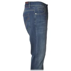 Dondup - Washed Tapered Leg Jeans - Blue Jeans - Trousers - Luxury Exclusive Collection - Avvenice