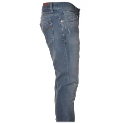 Dondup - Washed Tapered Leg Jeans - Blue Jeans - Trousers - Luxury Exclusive Collection - Avvenice
