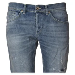 Dondup - Washed Tapered Leg Jeans - Blue Jeans - Trousers - Luxury Exclusive Collection - Avvenice