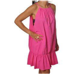Dondup - Wide Dress with Flounce - Fuchsia - Dresses - Luxury Exclusive Collection - Avvenice