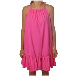 Dondup - Wide Dress with Flounce - Fuchsia - Dresses - Luxury Exclusive Collection - Avvenice