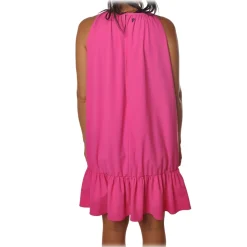 Dondup - Wide Dress with Flounce - Fuchsia - Dresses - Luxury Exclusive Collection - Avvenice