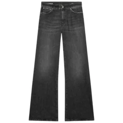 Dondup - Wide Leg Regular Waist Jeans - Black - Trousers - Luxury Exclusive Collection - Avvenice