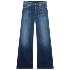 Dondup - Wide Leg Regular Waist Jeans - Dark Blue - Trousers - Luxury Exclusive Collection - Avvenice