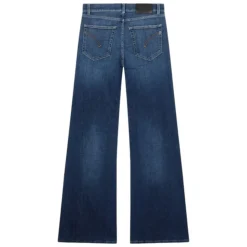 Dondup - Wide Leg Regular Waist Jeans - Dark Blue - Trousers - Luxury Exclusive Collection - Avvenice
