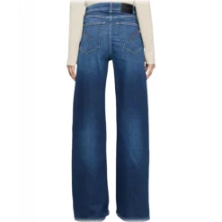 Dondup - Wide Leg Regular Waist Jeans - Dark Blue - Trousers - Luxury Exclusive Collection - Avvenice