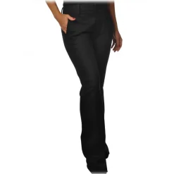 Dondup - Wide Leg Trousers Saffie Model - Black - Trousers - Luxury Exclusive Collection - Avvenice