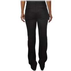 Dondup - Wide Leg Trousers Saffie Model - Black - Trousers - Luxury Exclusive Collection - Avvenice