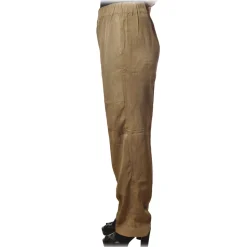 Dondup - Wide Leg Trousers in Delavè Fabric - Beige - Trousers - Luxury Exclusive Collection - Avvenice
