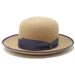Doria 1905 - Bernard - Boston Bowler Hat Beige Wisteria - Accessories - Handmade Artisan Italian Cap - Avvenice