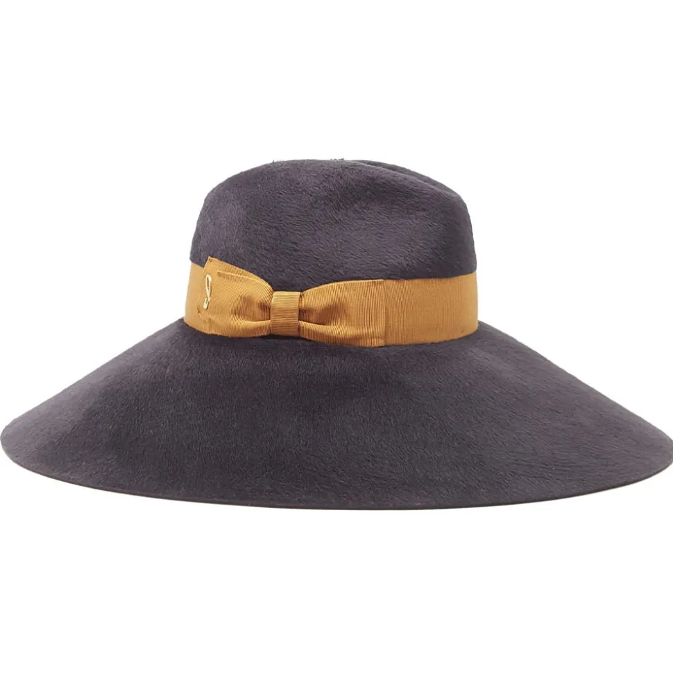 Doria 1905 - Katerina - Fedora Hat Graphite Mou - Accessories - Handmade Artisan Italian Cap - Avvenice