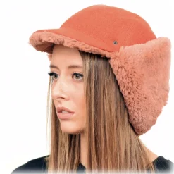 Doria 1905 - Lindbergh - Aviator Cap Chrome Peach - Accessories - Handmade Artisan Italian Cap - Avvenice