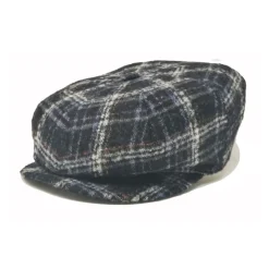 Doria 1905 - Lord - Irish Cap Black Smoke Sky White - Accessories - Handmade Artisan Italian Cap - Avvenice