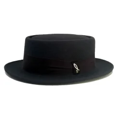 Doria 1905 - New Jazz - Pork-Pie Hat Smoke Negramaro Wine - Accessories - Handmade Artisan Italian Cap - Avvenice
