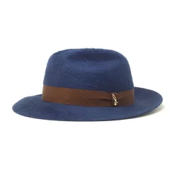 Doria 1905 - Roberto - Fedora Hat Blue Cocoa - Accessories - Handmade Artisan Italian Cap - Avvenice