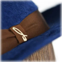 Doria 1905 - Roberto - Fedora Hat Blue Cocoa - Accessories - Handmade Artisan Italian Cap - Avvenice