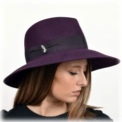Doria 1905 - Sabina - Drop Hat Plum Negramaro Wine - Accessories - Handmade Artisan Italian Cap - Avvenice