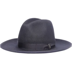 Doria 1905 - Snap - Fedora Hat Large Brim Night Blue - Accessories - Handmade Artisan Italian Cap - Avvenice