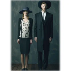 Doria 1905 - Snap - Fedora Hat Large Brim Night Blue - Accessories - Handmade Artisan Italian Cap - Avvenice