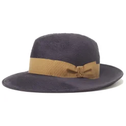 Doria 1905 - Vlad - Fedora Hat Graphite Walnut - Accessories - Handmade Artisan Italian Cap - Avvenice