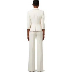 Elisabetta Franchi - Double-Breasted Screwed Jacket - Butter - Jacket - Made in Italy - Luxury Exclusive Collection - Avvenice