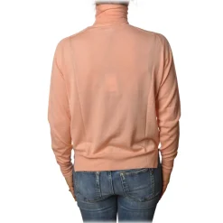 Elisabetta Franchi - High Neck Pullover - Antique Pink - Sweater - Made in Italy - Luxury Exclusive Collection - Avvenice