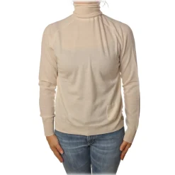 Elisabetta Franchi - High Neck Pullover - Butter - Sweater - Made in Italy - Luxury Exclusive Collection - Avvenice