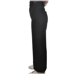 Elisabetta Franchi - High Waisted Wide Leg Trousers - Black - Trousers - Made in Italy - Luxury Exclusive Collection - Avvenice