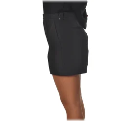 Elisabetta Franchi - High-Waist Shorts with Zip Closure - Black - Trousers - Made in Italy - Luxury Exclusive Collection - Avvenice