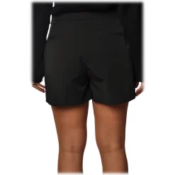 Elisabetta Franchi - High-Waist Shorts with Zip Closure - Black - Trousers - Made in Italy - Luxury Exclusive Collection - Avvenice