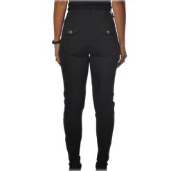 Elisabetta Franchi - High-Waisted Model - Black - Trousers - Made in Italy - Luxury Exclusive Collection - Avvenice