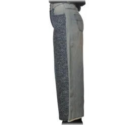 Elisabetta Franchi - High-Waisted Model with Insert - Blue - Trousers - Made in Italy - Luxury Exclusive Collection - Avvenice