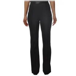 Elisabetta Franchi - High-Waisted Flare Trousers - Black - Trousers - Made in Italy - Luxury Exclusive Collection - Avvenice