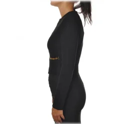 Elisabetta Franchi - Jacket with Gold Metal Details - Black - Jacket - Made in Italy - Luxury Exclusive Collection - Avvenice