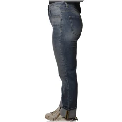 Elisabetta Franchi - Jeans with Cuffed Leg - Blue - Trousers - Made in Italy - Luxury Exclusive Collection - Avvenice