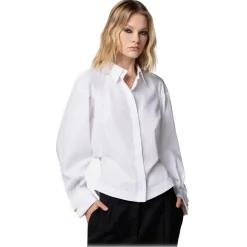 Elisabetta Franchi - Jewel Button Shirt with Print - White - Shirt - Made in Italy - Luxury Exclusive Collection - Avvenice