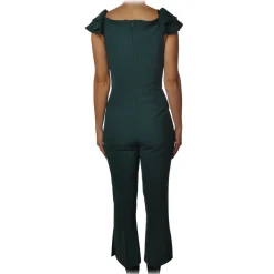 Elisabetta Franchi - Jumpsuit with Ruffles - Teal - Dress - Made in Italy - Luxury Exclusive Collection - Avvenice