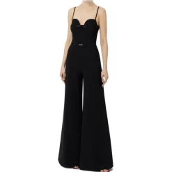 Elisabetta Franchi - Jumpsuit with Bustier Top - Black - Dress - Made in Italy - Luxury Exclusive Collection - Avvenice